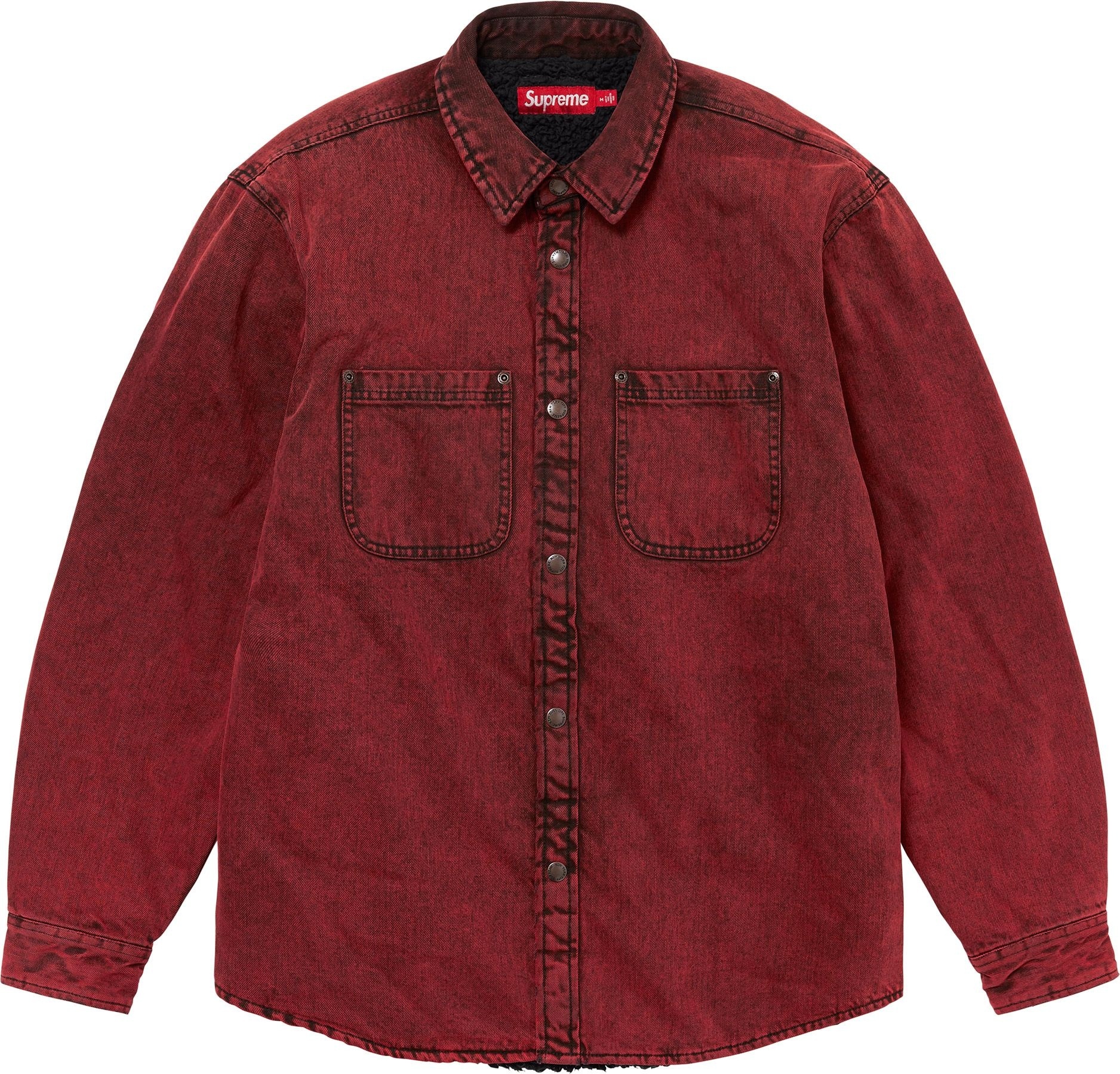 Faux Shearling Lined Work Shirt view 12